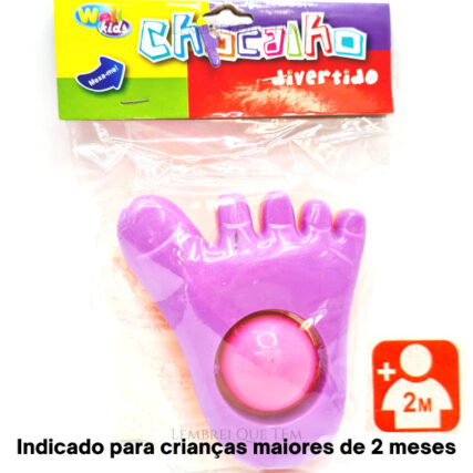 Chocalho Pe Pezinho Divertido Sortidos Colors Wellkids – bebe Indicado para crianças maiores de 2 meses