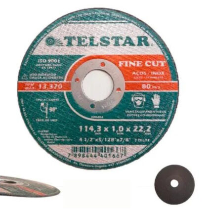 Disco De Corte Telstar Aço Inox 114,3×1,0x22,2mm