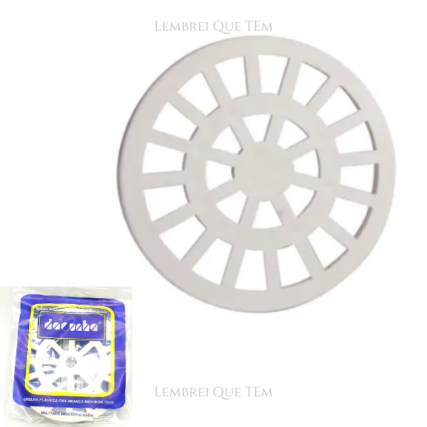 Grelha Plastica Dacunha Redonda Branca 10×10 – ralo