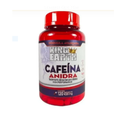 Cafeína Anidra 120 Cáp – suplemento melhora no desempenho