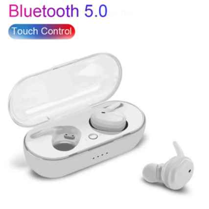 fone de ouvido bluetooth tws4 esportes y30 display digital Branco