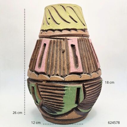 Vaso Marajoara cerâmico – artesanal