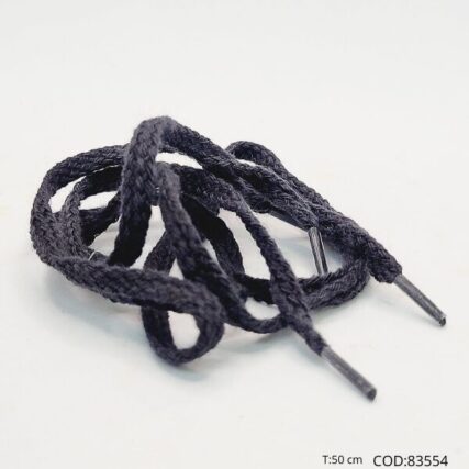 Cadarço redondo 1 par Preto simples