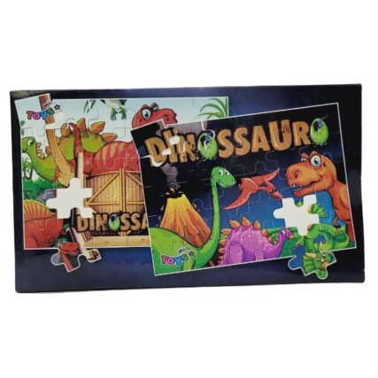 kit 2 Quebra Cabeça Dinossauro MiniToys brinquedos educativos