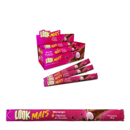 Biscoito Look Mais Wafer 20g Morango