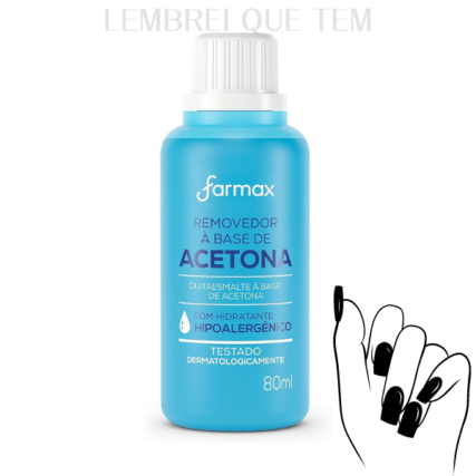 Acetona Removedor A Base De Acetona 80ml Farmax
