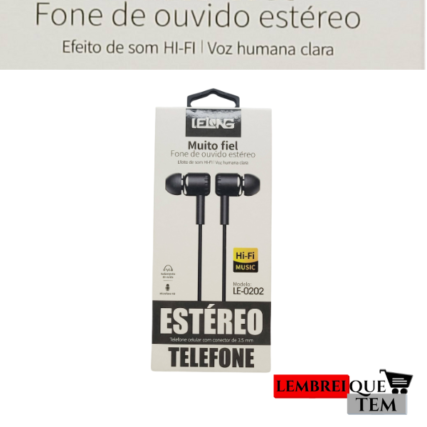 Fone de Ouvido Efeito de som HI-FI Voz humana clara – Linha Premium Lelong