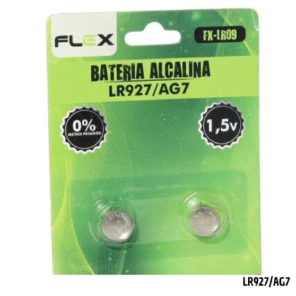Bateria Alcalina 1,5v LR927 AG7- Cartela 2 Unidades – FX-LR09 – Flex