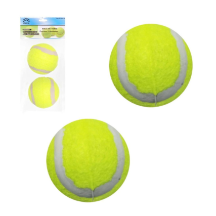 Bola De Tênis Com 2 – Brinquedo Para Cachorro ou jogo do taco