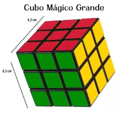 Cubo Mágico Grande 6,5 x 6,5 cm Brinquedo Educativos e Criativos