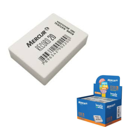 Borracha Branca 20 Mercur Grande – material escolar