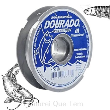 Linha para Pesca 0,20mm c/100m Dourado