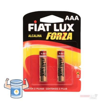 Pilha Alcalina aaa Palito Com 2 Unidades Forza Fiat Lux