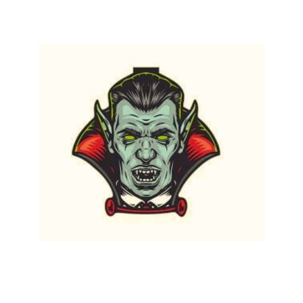 Tag Decorativa – Halloween Vampiro Decoração