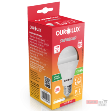 Lâmpadas Led 12w Superled Soquete E27 Bivolt Cor Da Luz Branco-frio 110v/220v
