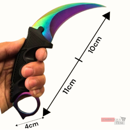 Faca Canivete Karambit Com Bainha CSGO Camping Sobrevivencia