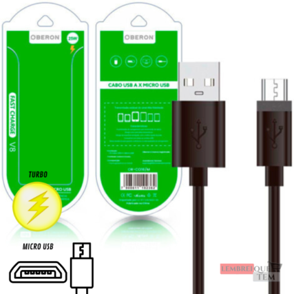 CABO V8 Micro USB x USB 1 Metro 3.6A OBERON – TURBO