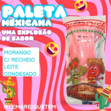 Paleta Mexicana Morango, Açai, Leite Ninho e Pistache – paletas recheada