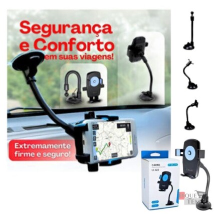Suporte Veicular Para Celular No Parabrisa Carro/ Caminhão Com Haste MAXMIDIA