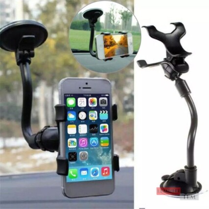 Suporte Universal para Celular e Gps MAX SUP2122 com Ventosa e Clipe Duplo  Com Haste