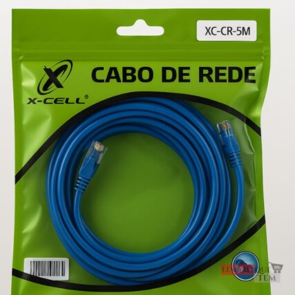 Cabo De Rede RJ45 Azul 5mts, Flex, XC-CR-5M