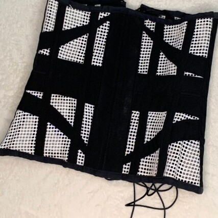 Corset Corselet BRANCO E PRETO
