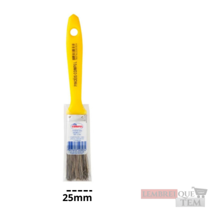 Trincha/Pincel 1″ Compel – Cerdas Brancas, Alta Precisão e Acabamento Profissional