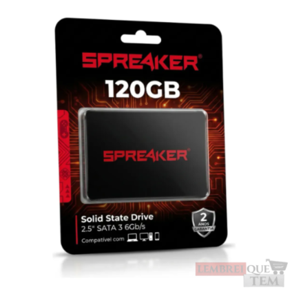 Hd Ssd Interno 120gb 2,5 Sata3 6gb/s Para Computador Pc Notebook Velocidade De Leitura/Gravação De 550mb/s – Preto – Spreaker Game