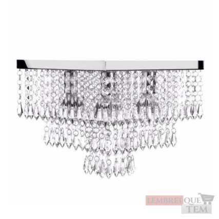 Lustre De Cristal Acrilico Sweetcrillic 30×30 – Lampada