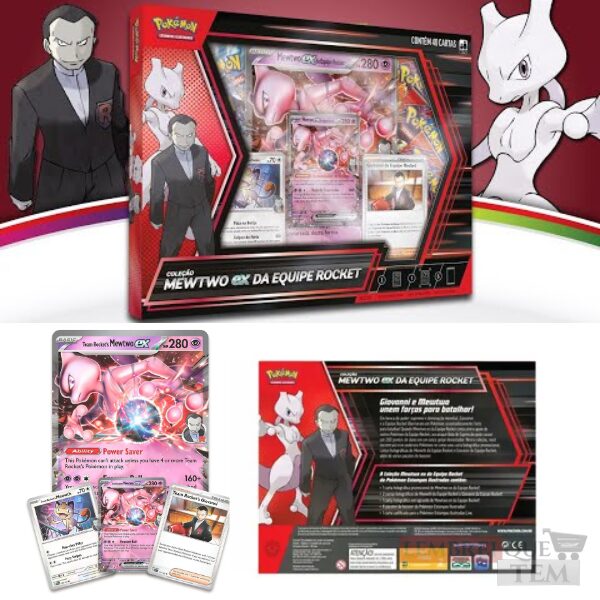 BOX POKEMON MEWTWO EX DA EQUIPE ROCK maior loja do brasil colecao pokemon lqt sjc lembrei que tem (1) Box Pokémon Mewtwo ex da Equipe Rocket – Cartas pokemon