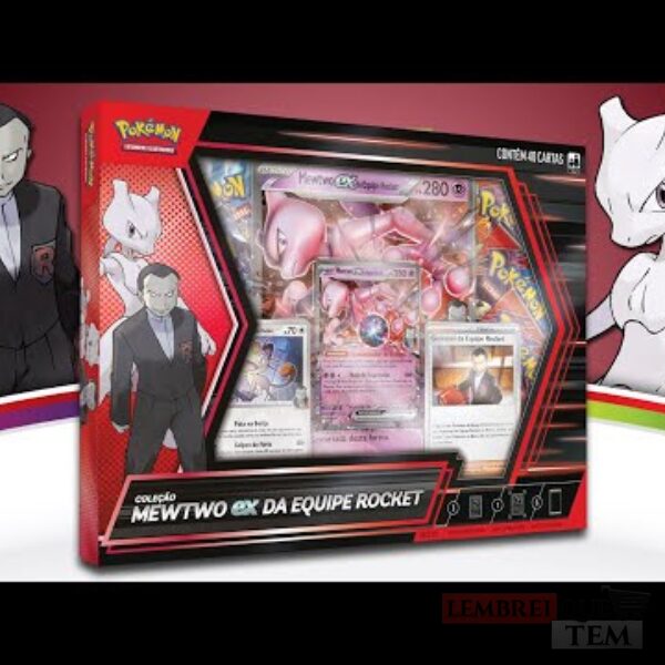 BOX POKEMON MEWTWO EX DA EQUIPE ROCK maior loja do brasil colecao pokemon lqt sjc lembrei que tem (3) Box Pokémon Mewtwo ex da Equipe Rocket – Cartas pokemon