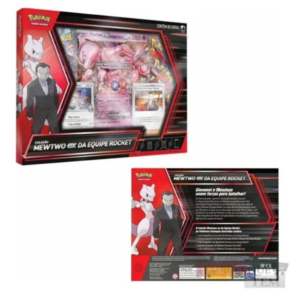BOX POKEMON MEWTWO EX DA EQUIPE ROCK maior loja do brasil colecao pokemon lqt sjc lembrei que tem (4) Box Pokémon Mewtwo ex da Equipe Rocket – Cartas pokemon