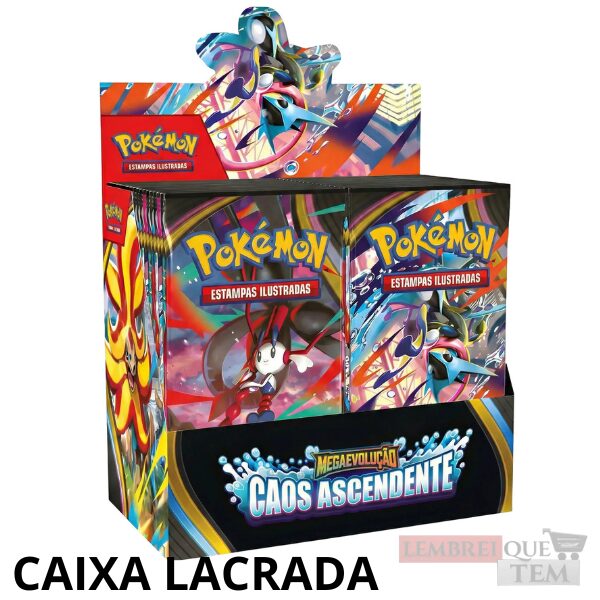 COM LANTERNA COMBO DE PACOTES – MEGAEVOLUÇÃO 4 – CAOS ASCENDENTE – Cartas pokemon Caixa Fechada