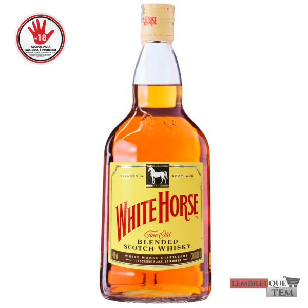 Whisky Escocês White Horse 8 Anos 1L 5000265001335 lembrei que tem sjc bebida (1) Whisky Escocês White Horse 8 Anos 1L